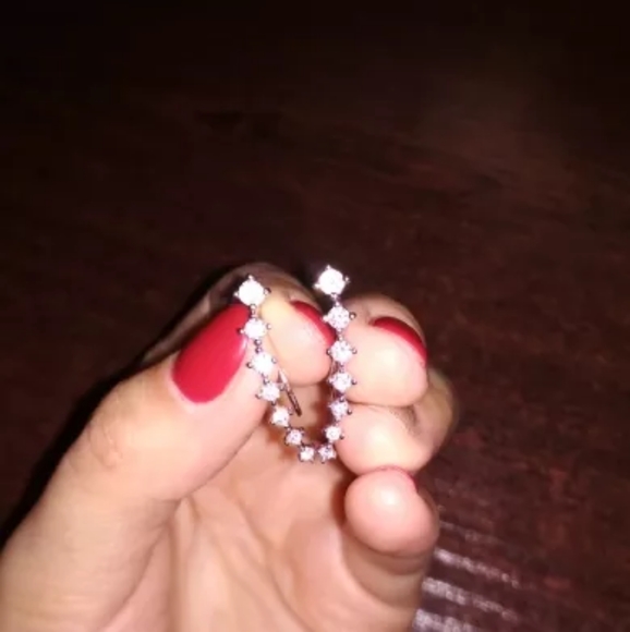 NEW 925 Sterling Silver Diamond Star Ear Climbers - Picture 13 of 16